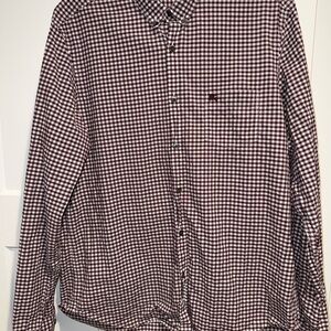 Burberry Men's Checkered Shirt - Black and White